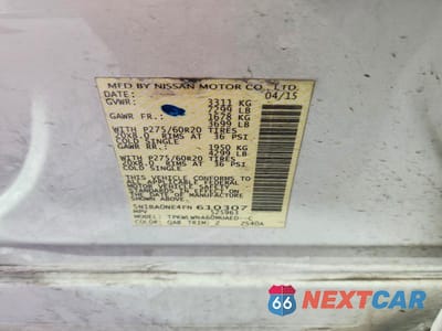 Zdjęcie 13 z 13 samochodu: 2015 NISSAN ARMADA PLATINUM VIN:5N1BA0NE4FN610307 - miniatura