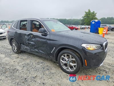 Czwarte zdjęcie samochodu z boku: 2022 BMW X3 XDRIVE30I VIN:5UX53DP08N9M34226 - miniatura