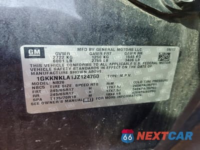 Zdjęcie 13 z 13 samochodu: 2018 GMC ACADIA SLE VIN:1GKKNKLA1JZ124760 - miniatura