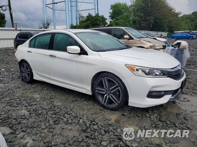 Czwarte zdjęcie samochodu z boku: 2017 HONDA ACCORD SPORT VIN:1HGCR2F51HA068333 - miniatura