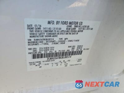 Zdjęcie 13 z 13 samochodu: 2016 LINCOLN MKT VIN:2LMHJ5AT8GBL00514 - miniatura