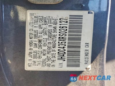 Zdjęcie 12 z 12 samochodu: 1994 ACURA INTEGRA LS VIN:JH4DC435XRS026127 - miniatura