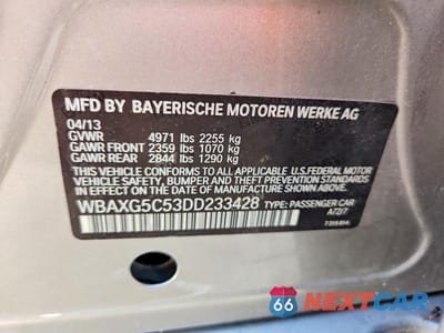 Zdjęcie 12 z 12 samochodu: 2013 BMW 528 I VIN:WBAXG5C53DD233428 - miniatura
