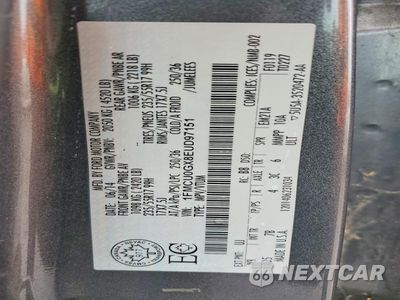 Zdjęcie 14 z 14 samochodu: 2014 FORD ESCAPE SE VIN:1FMCU0GX8EUD97151 - miniatura