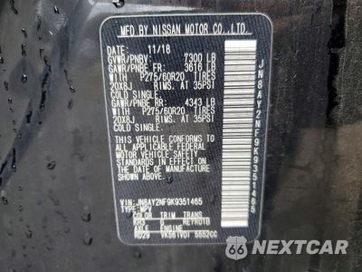 Zdjęcie 13 z 13 samochodu: 2019 NISSAN ARMADA PLATINUM VIN:JN8AY2NF9K9351465 - miniatura