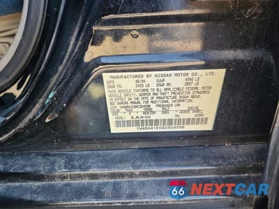 Zdjęcie 12 z 12 samochodu: 2004 NISSAN MAXIMA 3.5 SE VIN:1N4BA41E04C924598 - miniatura