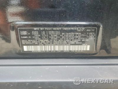 Zdjęcie 12 z 12 samochodu: 2013 SUBARU OUTBACK 2.5I VIN:4S4BRBACXD3236299 - miniatura