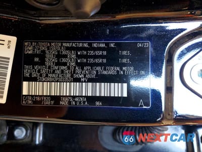 Zdjęcie 13 z 13 samochodu: 2023 TOYOTA HIGHLANDER LE VIN:5TDKDRBH2PS033531 - miniatura