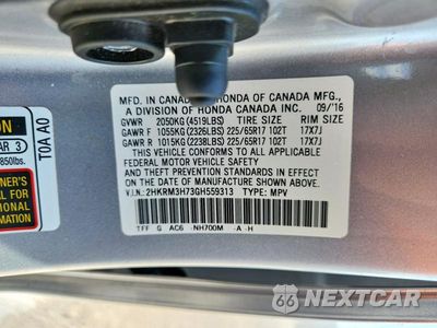 Zdjęcie 13 z 13 samochodu: 2016 HONDA CR-V EXL VIN:2HKRM3H73GH559313 - miniatura