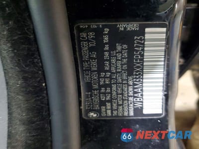 Zdjęcie 13 z 13 samochodu: 1999 BMW 323 I AUTOMATIC VIN:WBAAM333XXFP54723 - miniatura