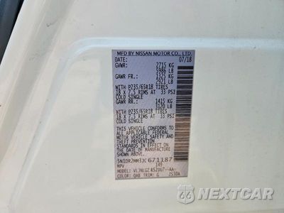 Zdjęcie 13 z 13 samochodu: 2018 NISSAN PATHFINDER SL VIN:5N1DR2MM3JC671187 - miniatura