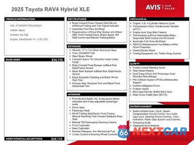 Zdjęcie 13 z 14 samochodu: 2025 TOYOTA RAV4 HYBRID XLE VIN:4T3RWRFV7SU169623 - miniatura