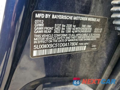 Zdjęcie 13 z 13 samochodu: 2013 BMW X3 XDRIVE28I VIN:5UXWX9C51D0A17804 - miniatura
