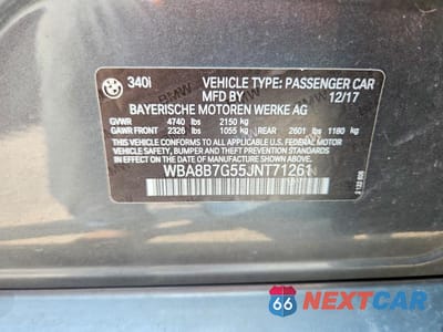 Zdjęcie 12 z 12 samochodu: 2018 BMW 340 XI VIN:WBA8B7G55JNT71261 - miniatura
