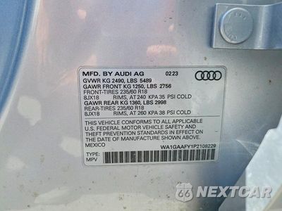 Zdjęcie 14 z 14 samochodu: 2023 AUDI Q5 PREMIUM 45 VIN:WA1GAAFY1P2108229 - miniatura