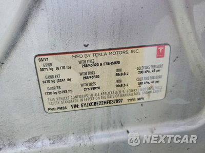 Zdjęcie 13 z 13 samochodu: 2017 TESLA MODEL X VIN:5YJXCBE22HF037897 - miniatura