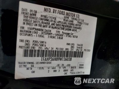 Zdjęcie 12 z 12 samochodu: 2009 FORD FOCUS SES VIN:1FAHP36N89W136038 - miniatura