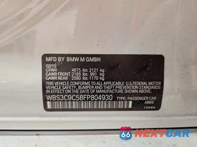 Zdjęcie 13 z 13 samochodu: 2015 BMW M3 VIN:WBS3C9C58FP804930 - miniatura