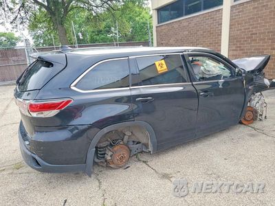 Trzecie zdjęcie samochodu z tyłu: 2014 TOYOTA HIGHLANDER XLE VIN:5TDJKRFHXES065202 - miniatura