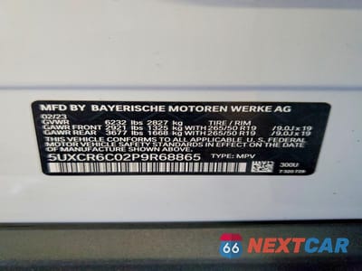 Zdjęcie 13 z 13 samochodu: 2023 BMW X5 XDRIVE40I VIN:5UXCR6C02P9R68865 - miniatura