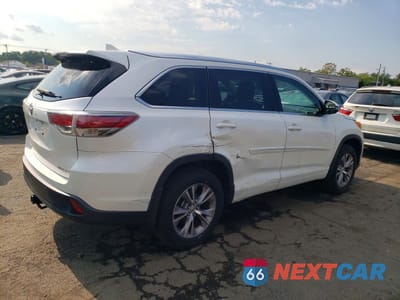 Trzecie zdjęcie samochodu z tyłu: 2014 TOYOTA HIGHLANDER XLE VIN:5TDJKRFH7ES005328 - miniatura