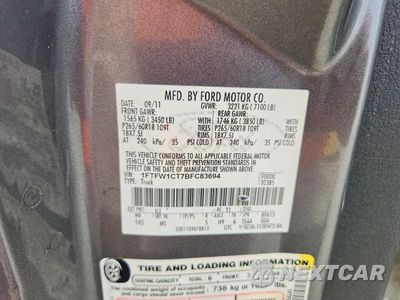 Zdjęcie 13 z 13 samochodu: 2011 FORD F150 SUPERCREW VIN:1FTFW1CT7BFC83694 - miniatura