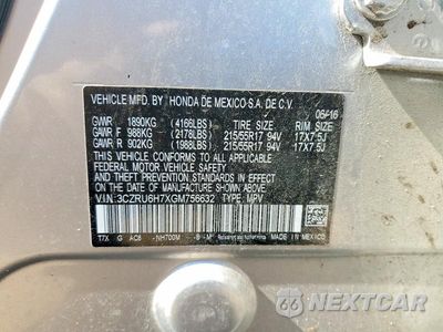 Zdjęcie 13 z 13 samochodu: 2016 HONDA HR-V EXL VIN:3CZRU6H7XGM756632 - miniatura