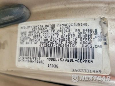 Zdjęcie 12 z 12 samochodu: 1997 TOYOTA CAMRY LE VIN:4T1BG22K1VU034166 - miniatura