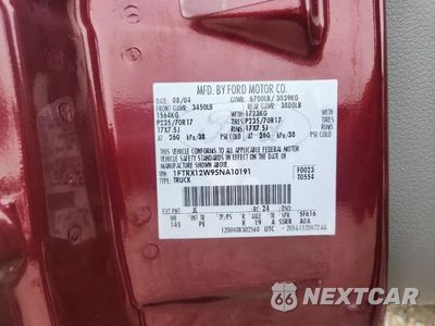 Zdjęcie 12 z 12 samochodu: 2005 FORD F150 VIN:1FTRX12W95NA10191 - miniatura