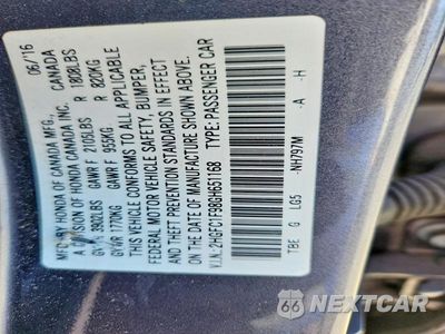 Zdjęcie 12 z 12 samochodu: 2016 HONDA CIVIC TOURING VIN:2HGFC1F98GH651168 - miniatura