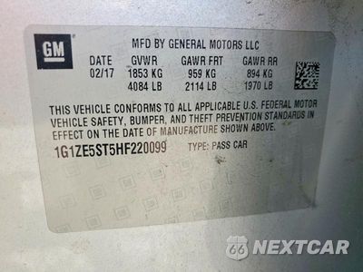 Zdjęcie 12 z 12 samochodu: 2017 CHEVROLET MALIBU LT VIN:1G1ZE5ST5HF220099 - miniatura