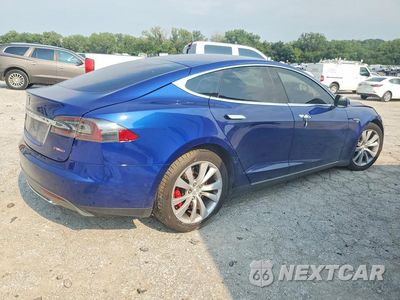 Trzecie zdjęcie samochodu z tyłu: 2015 TESLA MODEL S VIN:5YJSA1E48FF116208 - miniatura