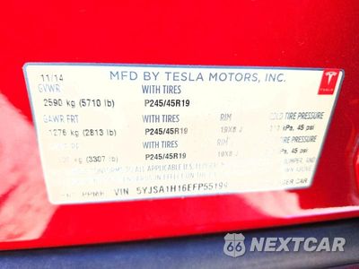 Zdjęcie 12 z 12 samochodu: 2014 TESLA MODEL S VIN:5YJSA1H16EFP55199 - miniatura