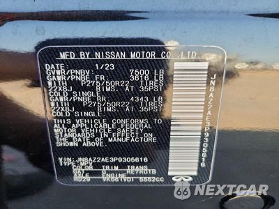 Zdjęcie 13 z 13 samochodu: 2023 INFINITI QX80 PREMIUM SELECT VIN:JN8AZ2AE3P9305616 - miniatura