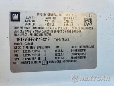 Zdjęcie 13 z 13 samochodu: 2017 GMC SAVANA G3500 VIN:1GTZ7GFF2H1194219 - miniatura