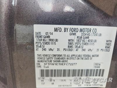 Zdjęcie 12 z 12 samochodu: 2014 FORD F150 SUPERCREW VIN:1FTFW1ET0EFC72277 - miniatura