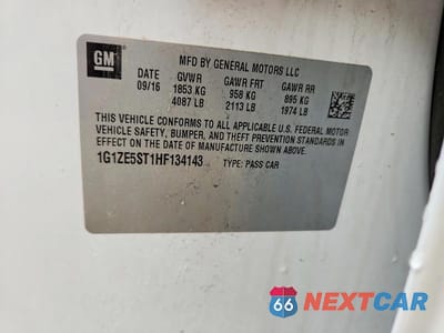 Zdjęcie 12 z 12 samochodu: 2017 CHEVROLET MALIBU LT VIN:1G1ZE5ST1HF134143 - miniatura