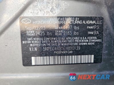 Zdjęcie 12 z 12 samochodu: 2014 HYUNDAI SONATA SE 2.0T VIN:5NPEC4AB5EH810139 - miniatura
