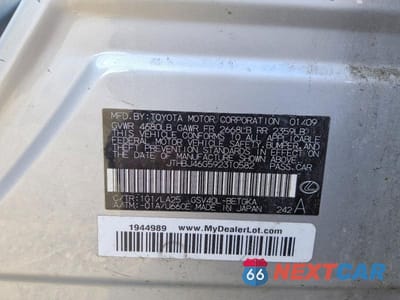 Zdjęcie 12 z 12 samochodu: 2009 LEXUS ES 350 VIN:JTHBJ46G592310582 - miniatura