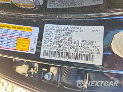 Zdjęcie 12 z 12 samochodu: 2025 HONDA ACCORD LX VIN:1HGCY1F29SA020640 - miniatura