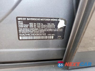 Zdjęcie 12 z 12 samochodu: 2013 BMW X5 XDRIVE35I VIN:5UXZV4C59D0B09765 - miniatura