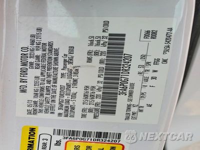 Zdjęcie 12 z 12 samochodu: 2013 FORD FUSION S VIN:3FA6P0G71DR324207 - miniatura