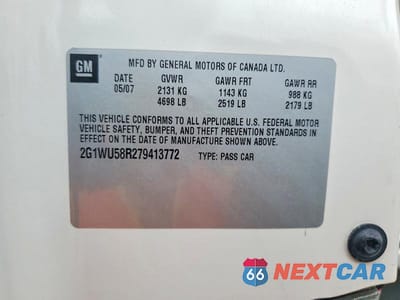 Zdjęcie 13 z 13 samochodu: 2007 CHEVROLET IMPALA LTZ VIN:2G1WU58R279413772 - miniatura