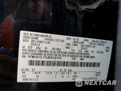Zdjęcie 14 z 14 samochodu: 2018 FORD EXPEDITION PLATINUM VIN:1FMJU1LT3JEA32123 - miniatura