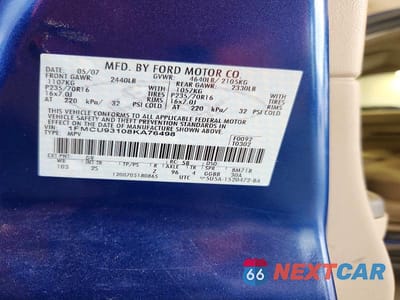 Zdjęcie 13 z 13 samochodu: 2008 FORD ESCAPE XLT VIN:1FMCU93108KA76498 - miniatura