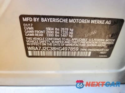 Zdjęcie 12 z 12 samochodu: 2017 BMW 740 XE VIN:WBA7J2C38HG497859 - miniatura