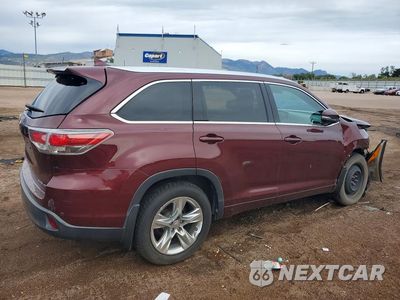 Trzecie zdjęcie samochodu z tyłu: 2015 TOYOTA HIGHLANDER LIMITED PLATINUM VIN:5TDDKRFH5FS187111 - miniatura