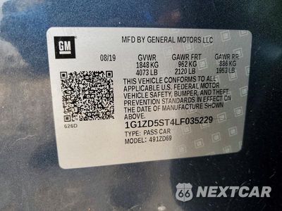 Zdjęcie 12 z 12 samochodu: 2020 CHEVROLET MALIBU LT VIN:1G1ZD5ST4LF035229 - miniatura