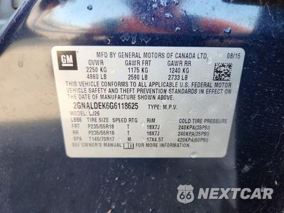 Zdjęcie 14 z 14 samochodu: 2016 CHEVROLET EQUINOX LTZ VIN:2GNALDEK6G6118625 - miniatura