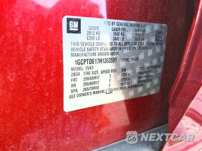Zdjęcie 12 z 12 samochodu: 2017 CHEVROLET COLORADO Z71 VIN:1GCPTDE17H1263591 - miniatura